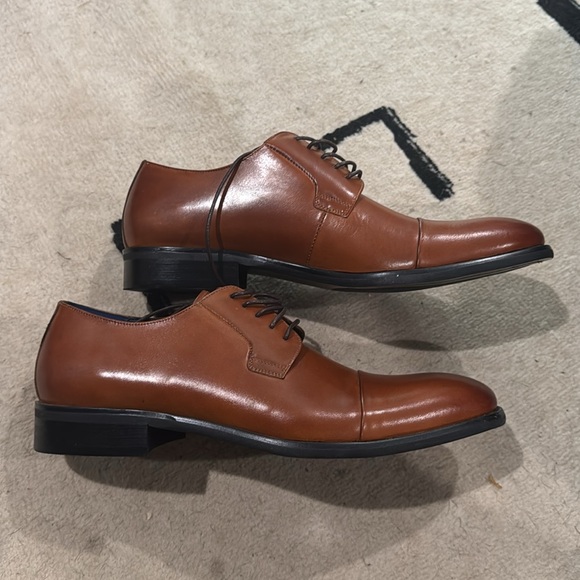 Steve Madden Hoyt Classic Tan Leather Men's Dress Shoes Size 13 - Picture 2 of 5